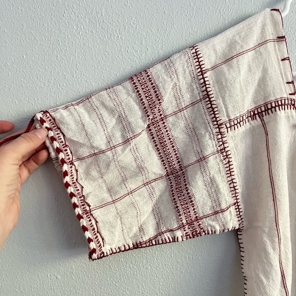 V.DE. VINSTER Kala Burgundy Handmade Peasant Blouse Lagenlook Handmade - Picture 13 of 16